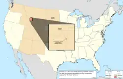 Map of the change to the United States in Central North America on February 17, 1873