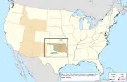 Map of the change to the United States in central North America on May 2, 1890