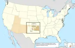 Map of the change to the United States in central North America on September 16, 1893