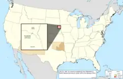 Map of the change to the United States in central North America on July 24, 1897
