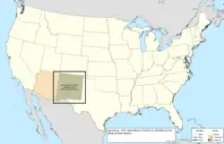 Map of the change to the United States in central North America on January 6, 1912