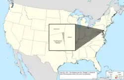 Map of the change to the United States in central North America on June 30, 1921