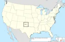 Map of the change to the United States in Central North America on March 17, 1930