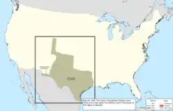 Map of the change to the international disputes involving the United States in central North America on May 30, 1848