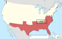 Map of the change to the international disputes involving the United States in central North America on July 2, 1861