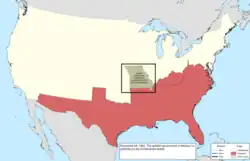Map of the change to the international disputes involving the United States in central North America on November 28, 1861