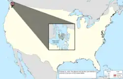 Map of the change to the international disputes involving the United States in central North America on October 21, 1872