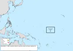 Map of the change to the United States in the Pacific Ocean on December 3, 1858