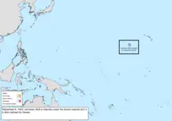 Map of the change to the United States in the Pacific Ocean on September 6, 1859