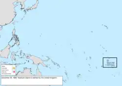 Map of the change to the United States in the Pacific Ocean on December 26, 1866