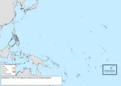 Map of the change to the United States in the Pacific Ocean sometime in 1872