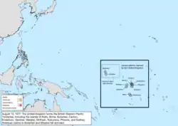 Map of the change to the United States in the Pacific Ocean on August 13, 1877