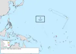 Map of the change to the United States in the Pacific Ocean on January 17, 1899