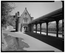 View of the West Shore Railroad station, looking north (ca. 1980)
