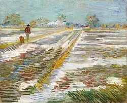 Vincent van Gogh Landscape with Snow, 1888