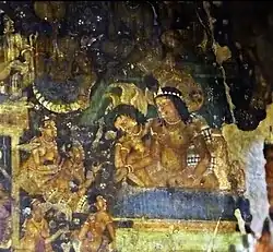 Scene from Vidurapandita Jataka at cave 2