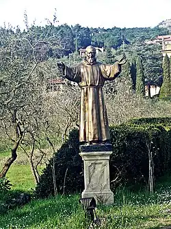 Sculpture of Padre Pio, Prato, Tuscany, Italy