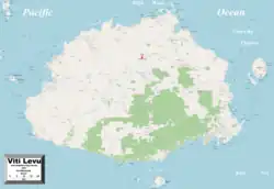 Viti Levu with Lautoka in the north west