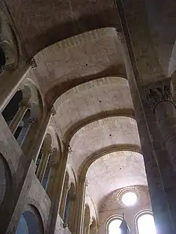 The vault at the Abbey Church of Sainte-Foy, Conques, France