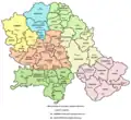 Map of municipalities of Vojvodina