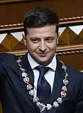Collar of the president of Ukraine, one of whose medallions contains Vytis (Pohonia)