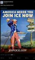 Recruitment poster for ICE tweeted by the US Department of Homeland Security, 2025