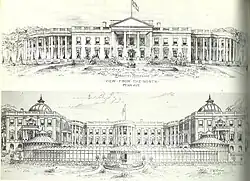 Additions proposed by architect Frederick D. Owen in 1890[147]
