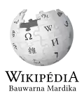 Wikipedia logo displaying the name "Wikipedia" and its slogan: "The Free Encyclopedia" below it, in Javanese