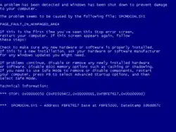The blue screen of death in Windows XP, Vista and 7