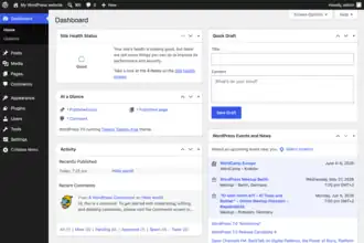 WordPress 7.0 Dashboard