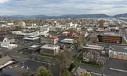 Aerial view of downtown Yakima