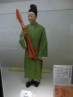 Asuka-period sleeves long enough to cover the wearer's hands.