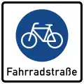 Sign 244.1 Start of bicycle street