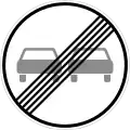 Sign 280 End of no overtaking