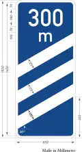Sign 450-52 Exit countdown marker (Autobahn, 300&nbsp;m before exit)