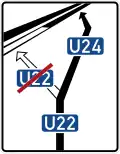 Sign 466 Autobahn detour ahead