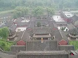 Birdview of the Zunsheng Temple (尊胜寺) in Mount Wutai