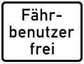 Ferry users allowed