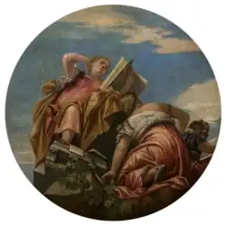 circular painting with multiple figures