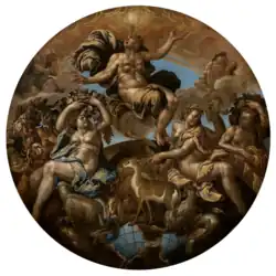 circular painting with multiple figures