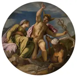 circular painting with multiple figures