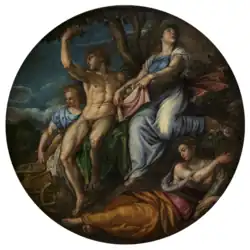 circular painting with multiple figures