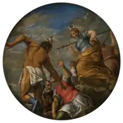 circular painting with multiple figures