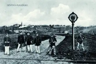 Former German frontier at Deutsch-Avricourt (now Avricourt, France)