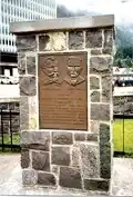 Memorial to the founders of the city, Richard Harris and Joe Juneau