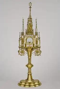 An ornate gold monstrance