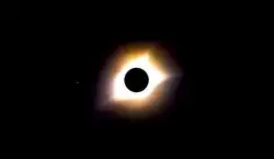 Totality with stars as seen from Makanda, Illinois