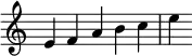 {
\override Score.TimeSignature #'stencil = ##f
\relative c' {
\time 5/4
e f a b c | e
} }