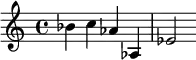 {bes' c'' aes' aes ees'2}