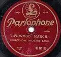 Early 20th-century Parlophone record label of the 78&nbsp;rpm acoustic era